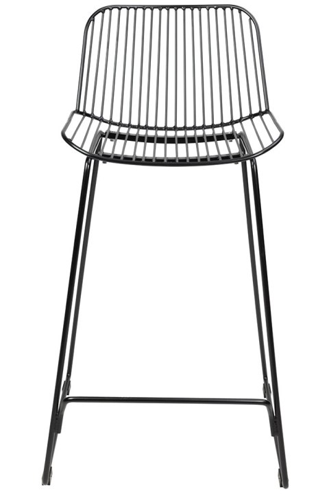 KRZESŁO BAROWE HOKER ACIERIS, CZARNE, LOFT, STALOWE, INDUSTRIALNE, EKOSKÓRA