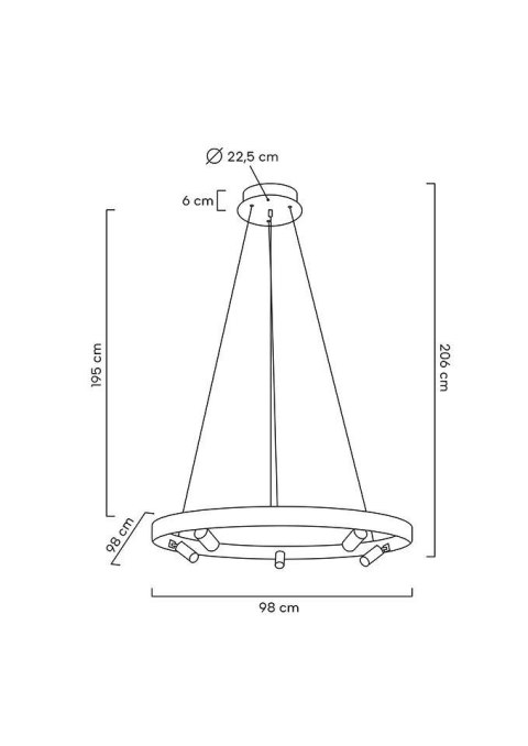 MOOSEE lampa wisząca CIRCLE SPOT 98 GOLD złota