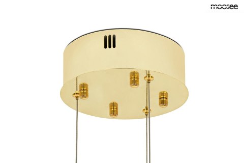 LAMPA WISZĄCA LUMINA, ZŁOTA, KRYSZTAŁOWA, LED, 3 OKRĘGI, GLAMOUR, MOOSEE