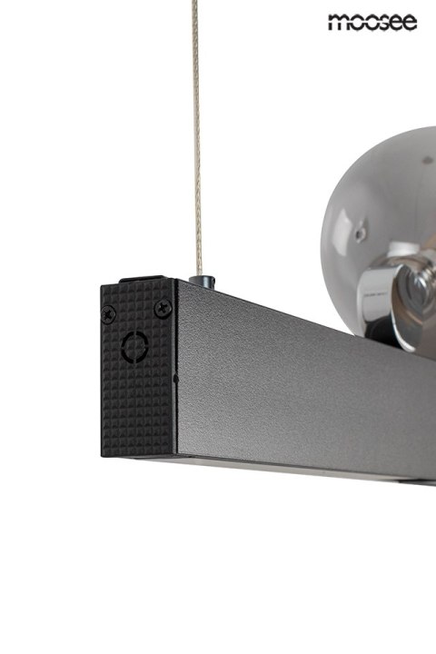 LAMPA WISZĄCA VECTRA CZARNA, MOOSEE, LED, DESIGNERSKA, LOFT, DYMIONE SZKŁO