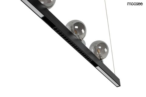 LAMPA WISZĄCA VECTRA CZARNA, MOOSEE, LED, DESIGNERSKA, LOFT, DYMIONE SZKŁO