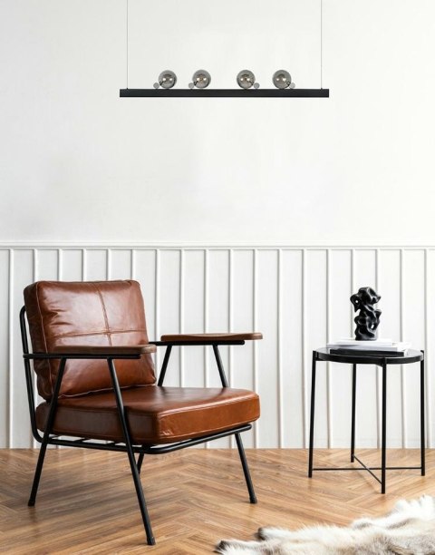 LAMPA WISZĄCA VECTRA CZARNA, MOOSEE, LED, DESIGNERSKA, LOFT, DYMIONE SZKŁO