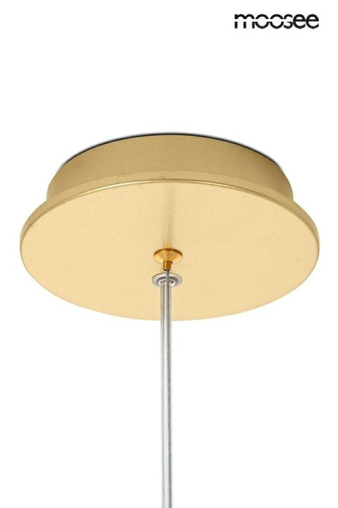 LAMPA WISZĄCA AURELIA, MOOSEE, ZŁOTA, KRYSZTAŁY, LIŚCIE, GLAMOUR, SALON