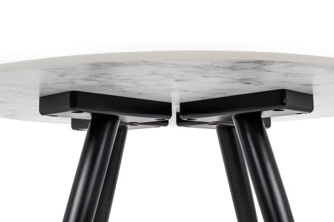 BIAŁY OKRĄGŁY STOLIK KAWOWY GLAMOUR, CZARNO ZŁOTE NOGI, DO SALONU, 90 CM BIAŁY OKRĄGŁY STOLIK KAWOWY GLAMOUR, CZARNO ZŁOTE NOGI, DO SALONU, 90 CM