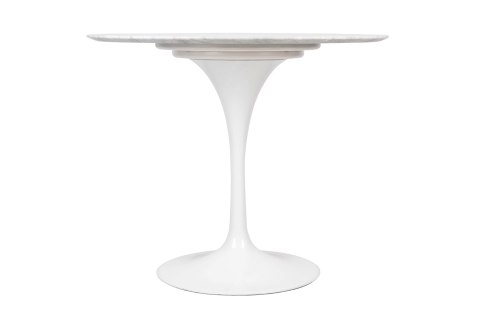 BIAŁY OKRĄGŁY STÓŁ TULIP MARBLE, MARMUROWY BLAT, DO JADALNI, SALONU, 90 CM BIAŁY OKRĄGŁY STÓŁ TULIP MARBLE, MARMUROWY BLAT, DO JADALNI, SALONU, 90 CM