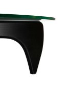 NOWOCZESNY CZARNY STOLIK KAWOWY, SZKLANY BLAT, DO SALONU, ELEGANCKI 130 CM