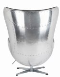 CZARNY FOTEL EGG INDUSTRIALNY, LOFT, JAJO, OBROTOWY, METALOWY, DO SALONU