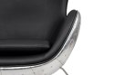 CZARNY FOTEL EGG INDUSTRIALNY, LOFT, JAJO, OBROTOWY, METALOWY, DO SALONU