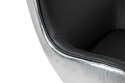 CZARNY FOTEL EGG INDUSTRIALNY, LOFT, JAJO, OBROTOWY, METALOWY, DO SALONU