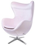 FOTEL EGG, JAJO, RÓŻOWY, OBROTOWY, METAL, DO SALONU, NOWOCZESNY, WELUR