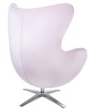 FOTEL EGG, JAJO, RÓŻOWY, OBROTOWY, METAL, DO SALONU, NOWOCZESNY, WELUR