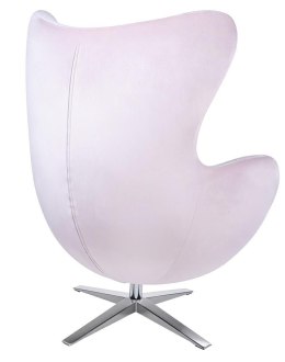 FOTEL EGG, JAJO, RÓŻOWY, OBROTOWY, METAL, DO SALONU, NOWOCZESNY, WELUR