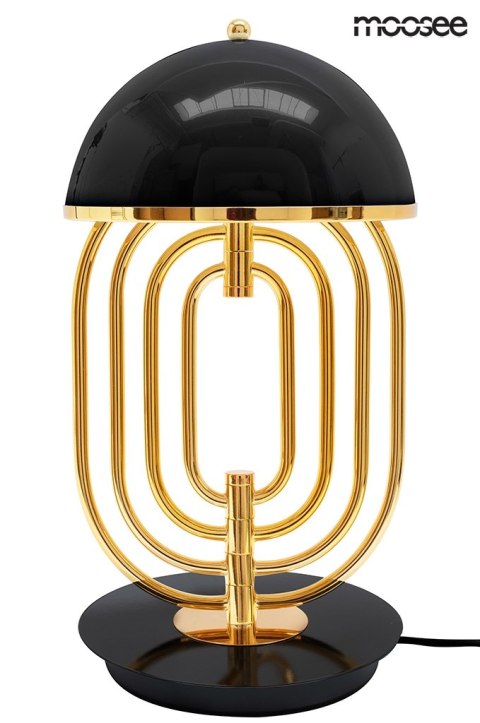 LAMPA STOŁOWA AURORIA, ZŁOTA, CZARNA, GLAMOUR, MOOSE, NOCNA, MODERN, G9