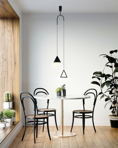 LAMPA WISZĄCA LUMINOS MOOSEE CZARNA, LED, DESIGNERSKA, LOFT, GEOMETRYCZNA