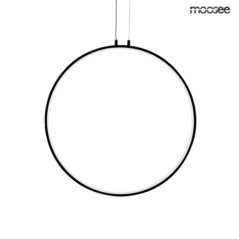 LAMPA WISZĄCA CZARNA LED LUMENIS, RING 60CM, OKRĄG, MOOSEE, LOFT, SALON