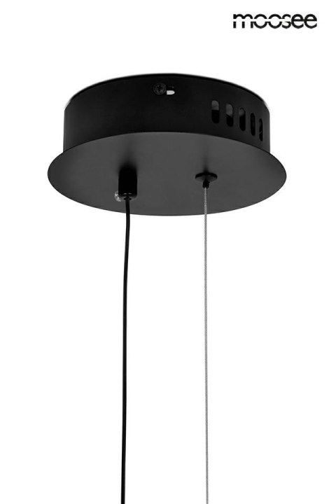 LAMPA WISZĄCA CZARNA LED LUMENIS, RING 60CM, OKRĄG, MOOSEE, LOFT, SALON