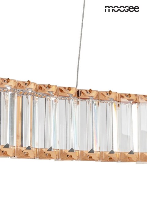 LAMPA WISZĄCA LUMINOSA, ZŁOTA, KRYSZTAŁOWA, LED, GLAMOUR, MOOSEE, 41CM