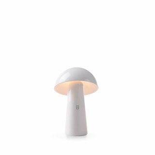 NOWOCZESNA LAMPA OGRODOWA STOŁOWA, BIAŁA, DEKORACYJNA, LED, 25 CM