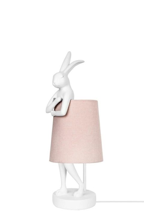 LAMPA STOŁOWA KARE DESIGN ELEGANS, KRÓLIK, BIAŁA, RÓŻOWA, NOCNA, OZDOBNA