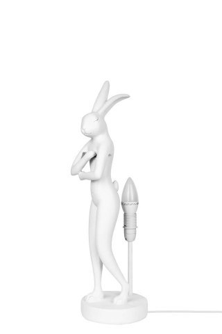LAMPA STOŁOWA KARE DESIGN ELEGANS, KRÓLIK, BIAŁA, RÓŻOWA, NOCNA, OZDOBNA
