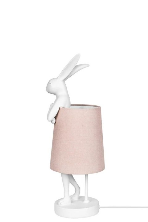 LAMPA STOŁOWA KARE DESIGN ELEGANS, KRÓLIK, BIAŁA, RÓŻOWA, NOCNA, OZDOBNA