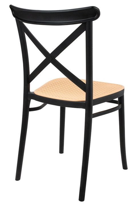 RUSTYKALNE BIAŁE KRZESŁO DO JADALNI, PLASTIKOWE, KLASYCZNE, NA BALKON, BEŻ RUSTYKALNE BIAŁE KRZESŁO DO JADALNI, PLASTIKOWE, KLASYCZNE, NA BALKON, BEŻ