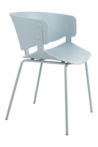 KRZESŁO AURAE, SZARE, NOWOCZESNE, DO SALONU, JADALNI, KUCHNI, METALOWE NOGI