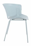 JASNE SZARE NOWOCZESNE KRZESŁO CLOVIS LOFT, Z PODŁOKIETNIKAMI, DO JADALNI