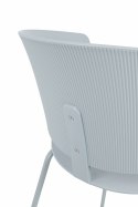 JASNE SZARE NOWOCZESNE KRZESŁO CLOVIS LOFT, Z PODŁOKIETNIKAMI, DO JADALNI