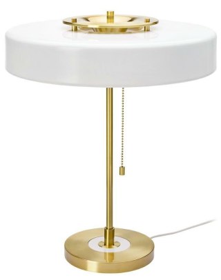 ELEGANCKA LAMPA BIURKOWA - ARTIS, ZŁOTA, OKRĄGŁA, GLAMOUR, DO SALONU, BIURA