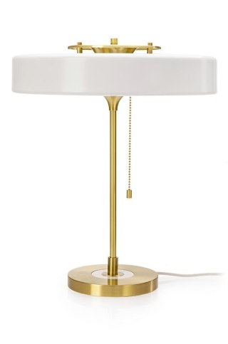 ELEGANCKA LAMPA BIURKOWA - ARTIS, ZŁOTA, OKRĄGŁA, GLAMOUR, DO SALONU, BIURA