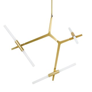 LAMPA WISZĄCA RAMURA, ZŁOTA, GAŁĄŹ, 6XG9, NOWOCZESNA, SZKLANE KLOSZE