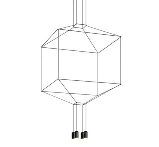 INDUSTRIALNA LAMPA WISZĄCA FUSION 4, CZARNA, ŻYRANDOL, LOFT, NIETYPOWA
