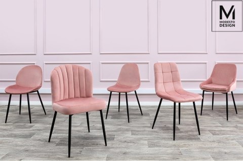TAPICEROWANE RÓŻOWE KRZESŁO GLAMOUR, WELUROWE, PIKOWANE, DO SALONU, JADALNI TAPICEROWANE RÓŻOWE KRZESŁO GLAMOUR, WELUROWE, PIKOWANE, DO SALONU, JADALNI