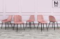 TAPICEROWANE RÓŻOWE KRZESŁO GLAMOUR, WELUROWE, PIKOWANE, DO SALONU, JADALNI