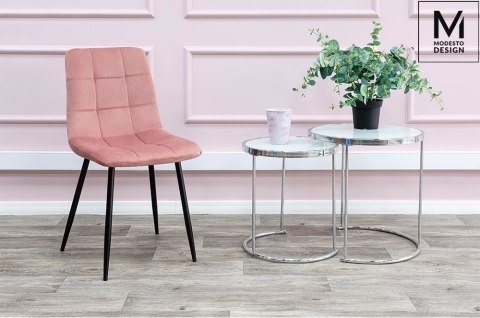 TAPICEROWANE RÓŻOWE KRZESŁO GLAMOUR, WELUROWE, PIKOWANE, DO SALONU, JADALNI TAPICEROWANE RÓŻOWE KRZESŁO GLAMOUR, WELUROWE, PIKOWANE, DO SALONU, JADALNI
