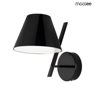 LAMPA ŚCIENNA, KINKIET, MOOSEE GEOMETRIA, CZARNA, NOWOCZESNA, METAL, E14