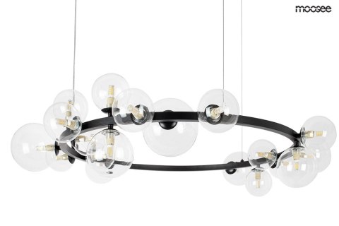 LAMPA WISZĄCA MOOSEE LUMINOSO, CZARNA, 20XG9, ŻYRANDOL, LOFT, NOWOCZESNA