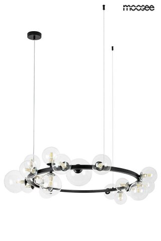 LAMPA WISZĄCA MOOSEE LUMINOSO, CZARNA, 20XG9, ŻYRANDOL, LOFT, NOWOCZESNA