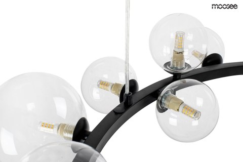 LAMPA WISZĄCA MOOSEE LUMINOSO, CZARNA, 20XG9, ŻYRANDOL, LOFT, NOWOCZESNA