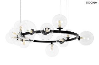 LAMPA WISZĄCA AURAE MOOSEE, CZARNA, NOWOCZESNA, DESIGN, SALON, LOFT, 85CM