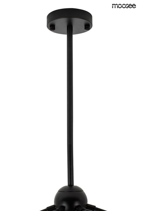 LAMPA WISZĄCA NEBULOSA MOOSEE, 15X E27, CZARNA, DYMIONE KLOSZE, SALON, LOFT