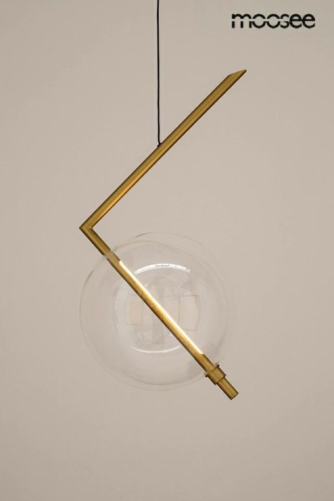 LAMPA WISZĄCA AURELIA ZŁOTA MOOSEE, SZKLANA KULA, LED, NOWOCZESNA, LOFT