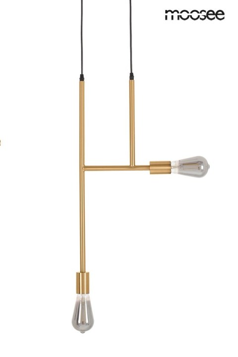 LAMPA WISZĄCA AURAE MOOSEE, ZŁOTA, DYMIONA, LOFT, SALON, INDUSTRIALNA, E27