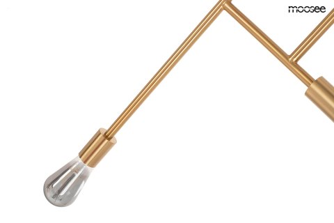LAMPA WISZĄCA AURAE MOOSEE, ZŁOTA, DYMIONA, LOFT, SALON, INDUSTRIALNA, E27