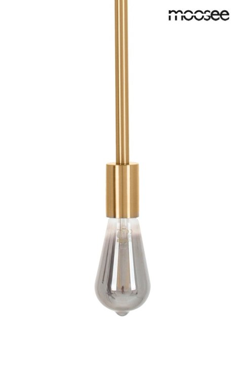 LAMPA WISZĄCA AURAE MOOSEE, ZŁOTA, DYMIONA, LOFT, SALON, INDUSTRIALNA, E27