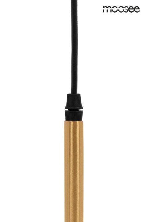 LAMPA WISZĄCA AURAE MOOSEE, ZŁOTA, DYMIONA, LOFT, SALON, INDUSTRIALNA, E27