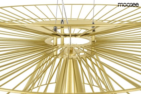LAMPA WISZĄCA MOOSEE STILETTA ZŁOTA, GLAMOUR, METALOWA, DO SALONU, 60 CM
