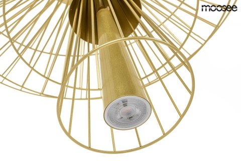 LAMPA WISZĄCA MOOSEE STILETTA ZŁOTA, GLAMOUR, METALOWA, DO SALONU, 60 CM