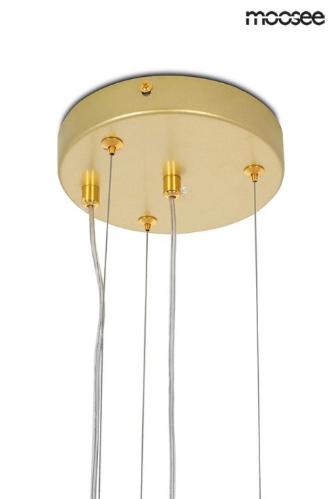 LAMPA WISZĄCA MOOSEE STILETTA ZŁOTA, GLAMOUR, METALOWA, DO SALONU, 60 CM